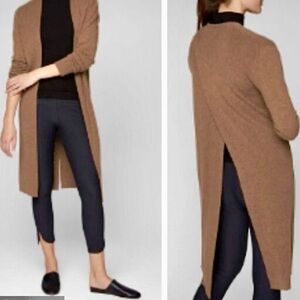 Athleta Cashmere Cardigan Sweater Tan Size S